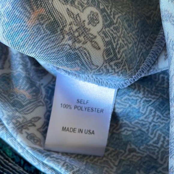 Amy Matto New York Rowan Shift Paisley High Neck Mini Dress - Picture 11 of 12